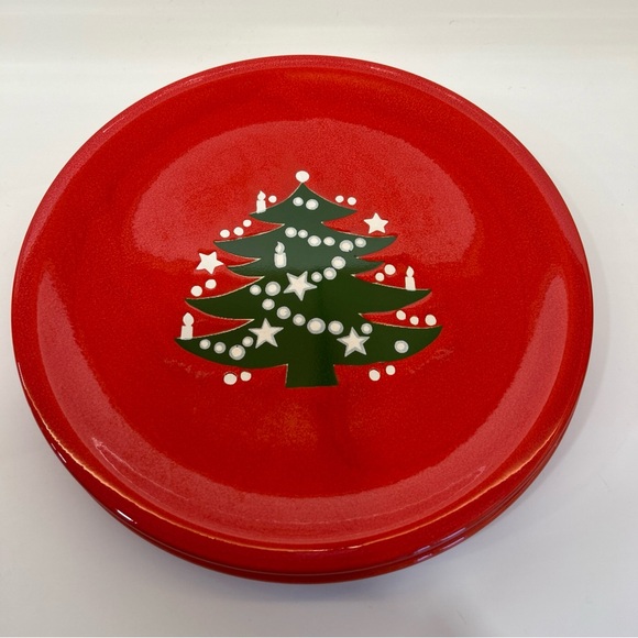 Festive Red Christmas Tree Plates - Picture 11 of 11